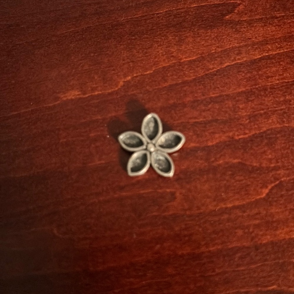 Silpada, dainty flower charm in sterling